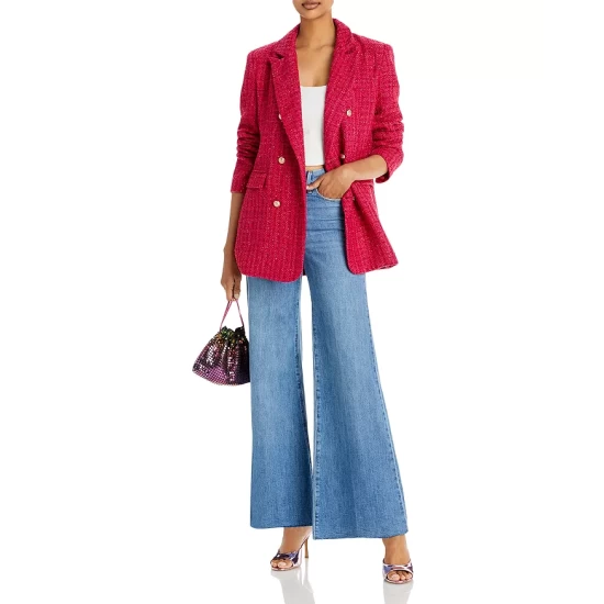 Hot Sale ❤️ AQUA Tweed Double Breasted Blazer - 100% Exclusive Lavender 😍 3 Hot Sale ❤️ AQUA Tweed Double Breasted Blazer - 100% Exclusive Lavender 😍 - Image 3