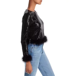 Cheap โค๏ธ AQUA Sequin Feather Embellished Top - 100% Exclusive Black ๐ 6 Cheap โค๏ธ AQUA Sequin Feather Embellished Top - 100% Exclusive Black ๐ -AQUA Elegant shop unnamed file 912