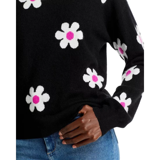 Top 10 π₯ AQUA Daisy Intarsia Cashmere Sweater - 100% Exclusive Black Combo π 5 Top 10 π₯ AQUA Daisy Intarsia Cashmere Sweater - 100% Exclusive Black Combo π - Image 5