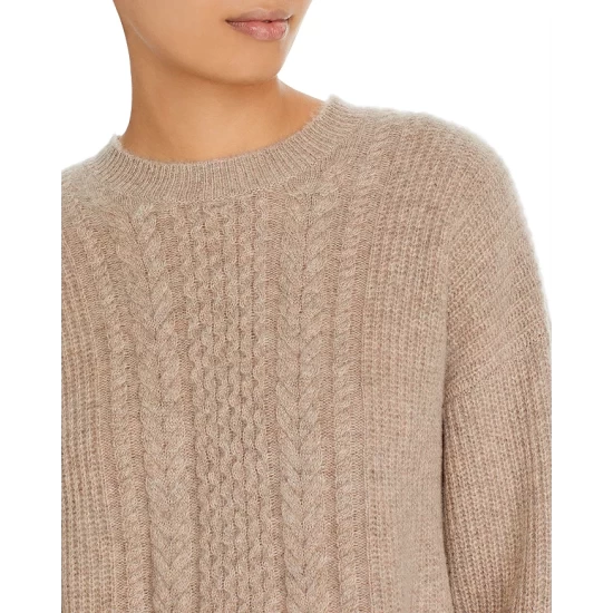 Best Pirce ❤️ AQUA Novelty Stitch Cashmere Sweater - 100% Exclusive Baby's Breath 👏 5 Best Pirce ❤️ AQUA Novelty Stitch Cashmere Sweater - 100% Exclusive Baby's Breath 👏 - Image 5