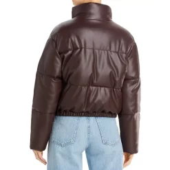 Promo 🔥 AQUA Faux Leather Puffer Jacket - 100% Exclusive Chocolate 😉 -AQUA Elegant shop unnamed file 97