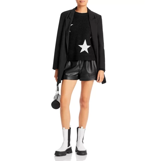 Best Sale 😍 AQUA Star Crewneck Sweater - 100% Exclusive Black/white ⌛ 2 Best Sale 😍 AQUA Star Crewneck Sweater - 100% Exclusive Black/white ⌛ - Image 2