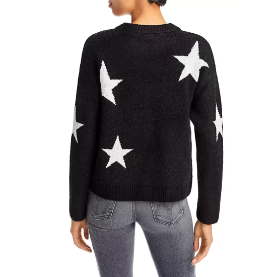 Best Sale 😍 AQUA Star Crewneck Sweater - 100% Exclusive Black/white ⌛ 3 Best Sale 😍 AQUA Star Crewneck Sweater - 100% Exclusive Black/white ⌛ - Image 3