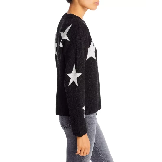 Best Sale 😍 AQUA Star Crewneck Sweater - 100% Exclusive Black/white ⌛ 6 Best Sale 😍 AQUA Star Crewneck Sweater - 100% Exclusive Black/white ⌛ - Image 6