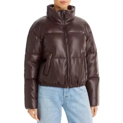 Promo 🔥 AQUA Faux Leather Puffer Jacket - 100% Exclusive Chocolate 😉 -AQUA Elegant shop unnamed file 98