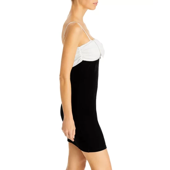 Budget ✨ AQUA Contrast Bow Velvet Mini 🥰 Dress - 100% Exclusive Black ✔️ 5 Budget ✨ AQUA Contrast Bow Velvet Mini 🥰 Dress - 100% Exclusive Black ✔️ - Image 5